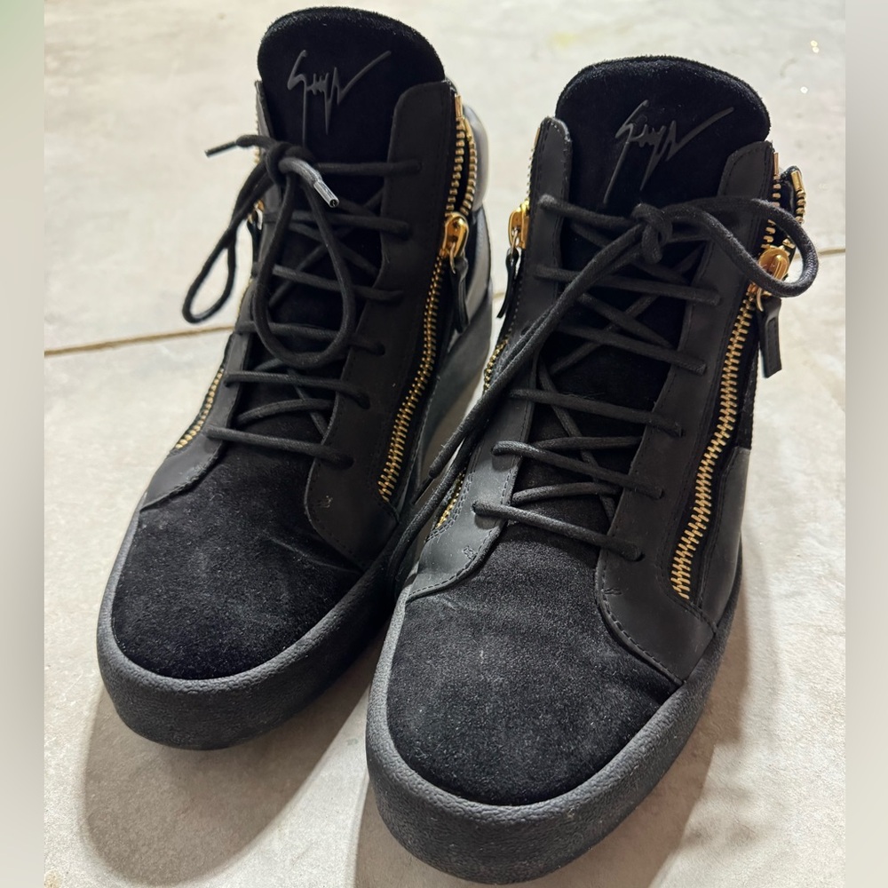 Giuseppe Zanotti Black High-Top Men's Shoes